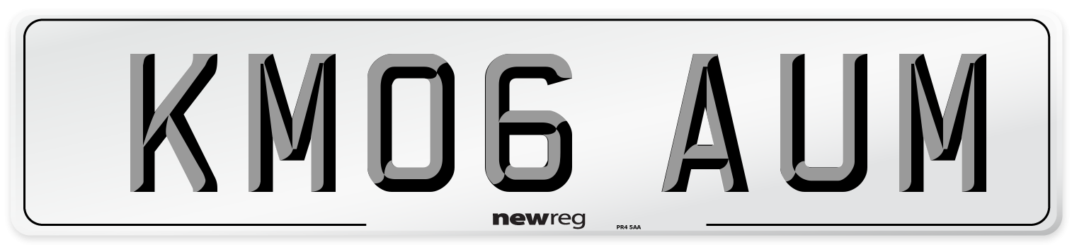 KM06 AUM Number Plate from New Reg
